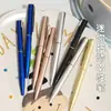 Bolígrafo Pequeño Giratorio Mini Xiaoxihua Dorado Plateado Corto de 10 cm con Cuaderno Regalo Bolígrafo
