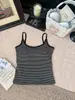 Camisola a Rayas Estilo Coreano Chica Picante con Copas para Mujer Verano 2026 Nuevo Pura Pasión Bodycon Adelgazante Top Interior