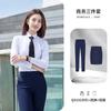 Camisa de manga larga para hombre, traje profesional de fibra de bambú, camisa sin planchado, ropa de trabajo de oficina gris claro para mujer.