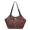 Bolso Tote Estilo Perezoso Relajado Retro Estampado de Leopardo para Mujer 2026 Nuevo Gran Capacidad Bolso de Mano para Viajes Diarios Bolso Casual para Mujer