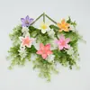 Flores Artificiales para Montaje de Escena de Boda, Arreglos Florales, Decoraciones para Escaparates de Centros Comerciales, Flores Artificiales, Flores Atadas a Mano de Flor de Loto con Astas de Ciervo