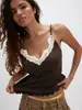 Nuevo producto Y2K transfronterizo: camisola de verano para mujer con diseño de patchwork, estilo chica picante, dobladillo irregular, top exterior puro y seductor