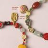Pulseira tecida com pingente Ruyi Nuvem Auspiciosa estilo antigo cor de areia e ouro para cotovelo DIY tendência nacional estilo chinês joias originais Hanfu adornos femininos