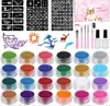 Nuevo Traje de Tatuaje de Polvo Brillante de Dibujos Animados Tatuaje Pequeño Semi-permanente Plantilla de Color Maquillaje de Polvo Brillante para Escenario Venta Caliente Transfronteriza