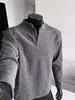 Sudadera Henley con patrón de espiga estilo americano para hombre, de otoño, moderna, elegante, corte relajado, capa interior casual, top