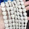 Contas de pedra vulcânica em forma de coração coloridas atacado rocha vulcânica preta forma de amor acessórios para joias DIY contas