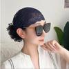 Gorro de encaje con flores grandes de verano, ultraligero y fino, a la moda, para la cocina, para el cabello blanco