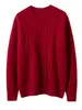 Suéter Grueso de Cachemira para Mujer, Cuello Redondo, Capa Base, Tejido Cálido, Holgado, Adelgazante, Elegante, Versátil, Camiseta Interior, Prendas de Punto