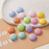 Parches Redondos de Media Pastilla de Colores Macaron Zhentu de 16 mm, Accesorios DIY para Fundas de Teléfono de Mujer, Pendientes y Materiales Hechos a Mano