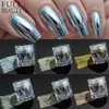 Pó Mágico Espelhado para Unhas Transfronteiriço Vaso de Lótus Pó à Prova de Vazamento Fácil de Colorir Brilho Espelhado de Alto Brilho 6 Cores Pó Mágico Espelhado