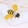 Accesorios Serie Insectos Nuevo Broche Abeja Diamante Pin para Ropa Aguja Joyería Aceite Goteando Broche Animal