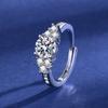 Anillo de Diamante Imitación Mosane Explosiones Transfronterizas Anillo de Mujer a Mozambique Joyería Anillo de Zirconia Anillo de Diamante Anillo de Boda Anillo de Pareja