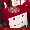 Cerimônia de Casamento Quarto Armário de Cabeceira Pano de Cobertura Decoração de Quarto de Casamento Toalha de Cobertura para Homem Pano de Poeira Vermelha Decoração Suprimentos de Casamento