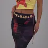 Corrente de Corpo com Pingente de Flor Tridimensional Moda Transfronteiriça Europeia e Americana Corrente de Cintura com Costura Irregular Joia para Férias Marinhas