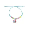 Pulsera Luminosa Infantil del Festival del Bote del Dragón Nezha Ao Bing Dibujo Animado Lindo Doble Cara Cuentas de Vidrio Colgante de Vidrio Ajustable