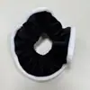 Scrunchie Colorido Listrado Xadrez de Camada Dupla para Outono e Inverno para Mulheres, Elástico para Coque e Rabo de Cavalo, Acessório de Cabelo Elástico