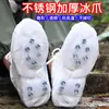 Crampons externos antiderrapantes para sapatos para idosos crianças montanhismo escalada pesca no gelo botas de neve sola com 10 dentes prego inverno