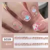 Parches de uñas ponibles con un toque de alta gama, populares en línea, en un estilo puro y deseable, dulces con pedrería en forma de corazón y cadenas, pegatinas para uñas postizas