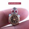 Nova pulseira de contas de Buda de cabeça de cabaça de três vias de liga bicolor de diamante de ponto de prata Xizang pulseira estrela lua bodhi cabeça de Buda de diamante