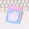 Lindas notas adhesivas con forma de gato de alto valor estético, estilo caricatura ins, adhesivas, adecuadas para agendas de estudiantes, notas de recordatorio y mensajes reutilizables