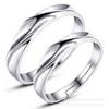 Anillo de Pareja de Plata Esterlina S925 Apertura Anillo para Hombre y Mujer Simple Japonés y Coreano Propuesta Estudiante Joyería Popular Douyin Boca en Vivo