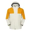 Chaqueta Exterior 3 en 1 para Hombres y Mujeres, Set Desmontable de Dos Piezas, Forro Polar Grueso de Zorro Plateado, Cortavientos, Impermeable, para Acampar y Montañismo