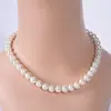 Collar de Perlas de Imitación Estilo Coreano para Mujer, Cadena Corta para el Cuello con Perlas, Accesorio Único y Sencillo para Qipao, Transfronterizo