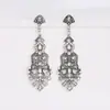Nuevos Pendientes Transfronterizos Europeos y Americanos, Pendientes de Alta Gama Incrustados con Diamantes para Mujer, Pendientes Largos Exagerados y Únicos en Forma de Gota de Agua, En Stock
