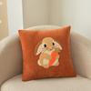 Funda de Cojín de Chenilla Shengdu Bordado de Toalla Dibujos Animados Otoño e Invierno Cojín de Mesita de Noche Cojín Lumbar Decoración Suave Sala de Estar Cojín de Sofá