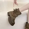 Botas Melard Martin de tacón grueso, estilo retro, para mujer, colección otoño 2026, que aumentan la altura, botines, botas de caña alta, botas de montar