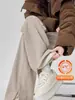 Nuevos pantalones casuales de pierna recta con patrón de espiga 2026, versátiles, forrados de polar, alargan las piernas, exudan un ambiente relajado y elegante, adecuados para ir al trabajo