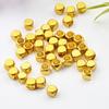Contas Quadradas Pequenas Banhadas a Ouro 14K Contas Quadradas com Preservação de Cor Contas Separadoras Acessórios para Joias DIY Feitos à Mão Acessórios para Colar e Pulseira