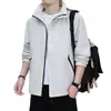 Jaqueta Corta-Vento Impermeável Fujian Goods Masculina Estilo Primavera/Outono Solta Versátil Jovem Gola Alta Top