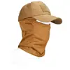 Balaclava Camuflado Tático de Seda Gelada para Uso Externo no Verão, Protetor de Pescoço para Ciclismo, Máscara Facial Respirável para Proteção Solar na Pesca, Boné de Baseball