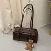 Bolsa de Axila Versátil Popular Retro Coreana Nueva para Mujer Otoño/Invierno Gran Capacidad Estilo Minimalista para Viajes Cotidianos Bolso Bandolera Tipo Baguette