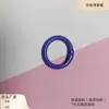 Coloridos Llaveros de Anillo de Resorte Pintados DIY Accesorios Aleación de Zinc Hebilla Redonda Hebilla de Resorte Abierta Herrajes Anillo para Bolsos