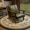 Conjunto de Mesa e Cadeiras Vintage de Madeira Maciça para Café, Adequado para Livrarias, Bares, Pousadas, Restaurantes, Lojas de Chá com Leite, Cabines de Sofá e Áreas de Recepção Comerciais