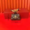 Llavero de Oro Puro 999 Shenzhen Shuibei, Accesorio para Bolso, Colgante, Regalo de Oro para Novia o Mejor Amiga