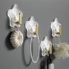 Gancho adhesivo de lujo con luz de estrella, resistente, sin perforaciones, para colgar ropa en la pared, con adhesivo y capacidad de carga.