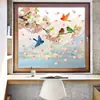 Pegatinas Estáticas de Rama de Flor Pájaro de Comercio Exterior para Dormitorio Sala de Estar Estudio Decoración del Hogar Pegatinas Embellecedoras Venta al por Mayor en Stock