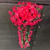 Venta directa del fabricante: Flores de Glicina Artificiales, Flores de Frijol Artificiales Densas, Decoraciones de Techo para Bodas, Flores Falsas, Plantas Verdes de Plástico