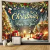 Fondo decorativo de Navidad Feliz Navidad, tapiz para sala de estar, ambiente festivo para dormitorio, tela colgante transfronteriza