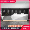 Foshan Escritório Recepção Pintura Branca Recepção Curva Balcão de Recepção Caixa Balcão de Boas-Vindas Hall Barra Criativa