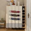 Mueble de baño con lavabo de estilo japonés, cortina de sombreado, armario de almacenamiento, perchero para artículos diversos, perchero para cocina, cortina antipolvo