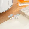 Pendientes de Perla y Cereza de Nuevo Estilo para Mujer, Pendientes de Hoja Versátiles y Elegantes con un Toque de Lujo Ligero y Sensación de Alta Gama, Pendientes de Moda al por Mayor