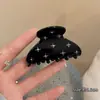 Grampo de Cabelo de Luxo Estrela Strass Presilha Tubarão Coque de Cabelo Meio Preso Acessório de Cabelo para Parte de Trás da Cabeça Chapéu para Mulheres