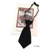 Mimi Mini Corbata Ultra-Corta Pequeña para Mujer Negro Puro Marrón Café Verde Oscuro Rojo Café Mate Accesorios Gratuitos para Estudiantes