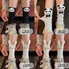 Calcetines de Pantorrilla Estilo Verano Delgado Panda de Dibujos Animados Absorbentes de Sudor Transpirables Lindos Versátiles Desodorantes Estilo Japonés con un Toque Femenino