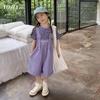 Traje de Verano para Niñas 2023 Nueva Moda Ropa para Niñas Pequeñas Monos de Manga Corta de Verano Estilo Verano