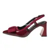 Accesorios Transfronterizos Europeos y Americanos Sandalias de Punta Fina Cerradas Europeas para Mujer Exquisitos Tacones Altos Mujer Tacón Grueso 2026 Venta al por Mayor Tallas Grandes